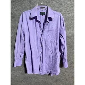 Colours Alexander Julian Button Shirt Mens L 16-16.5 32/33 Long Sleeve Purple